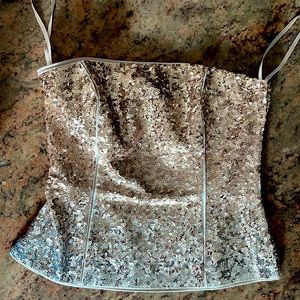 Strapless Sequence top